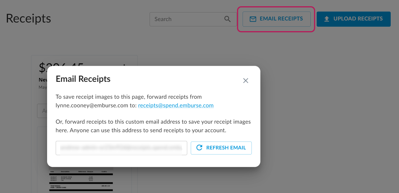 Forwarding Email Receipts Abacus